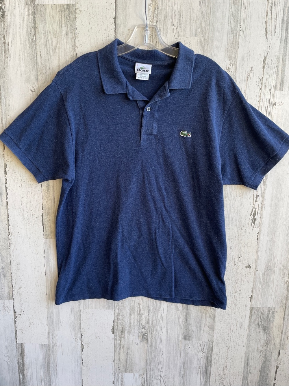 Lacoste Men's Navy Short-Sleeve Polo Shirt SZ 6 US SZ L